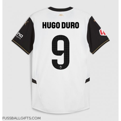 Valencia Hugo Duro #9 Fußballbekleidung Heimtrikot 2024-25 Kurzarm